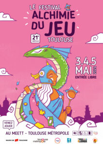 Affiche du festival Alchimie du jeu 2024